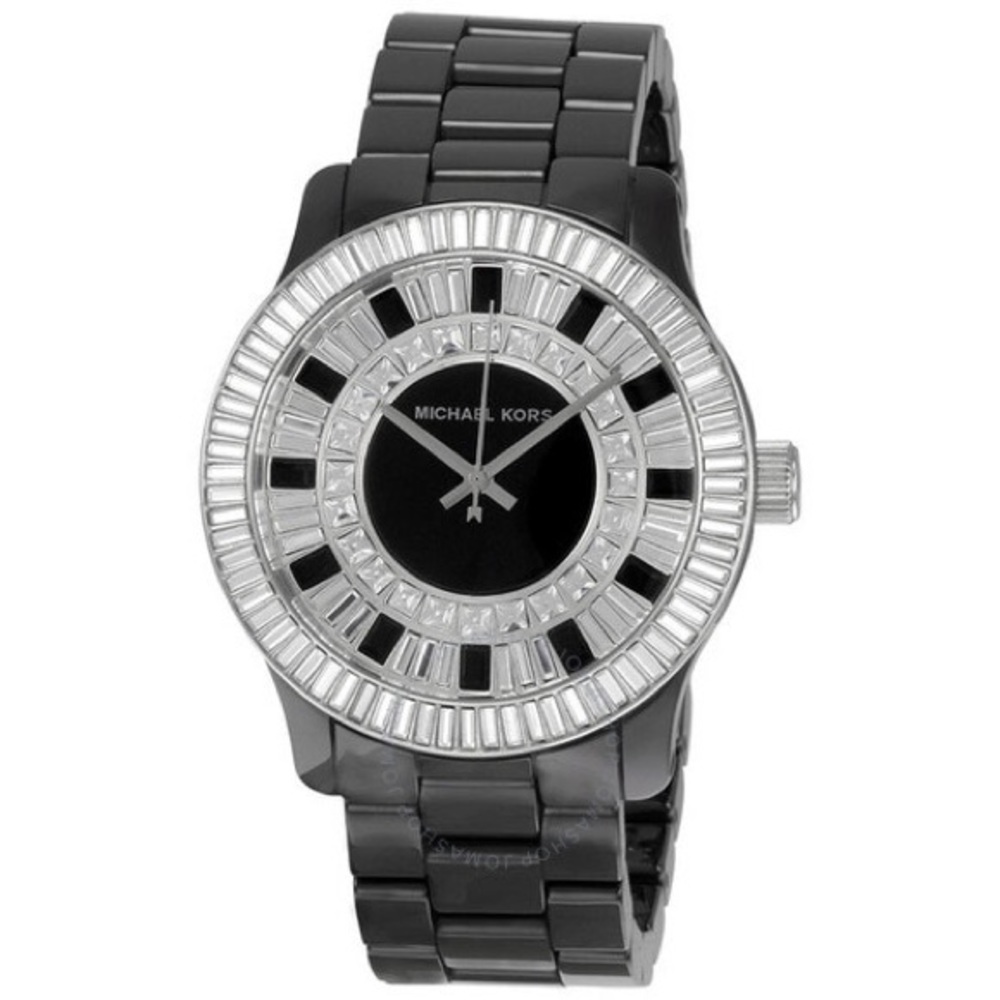 MICHAEL KORS Baguette Crystal Black Ceramic UNISEX Watch MK5362 - Picture 2 of 13